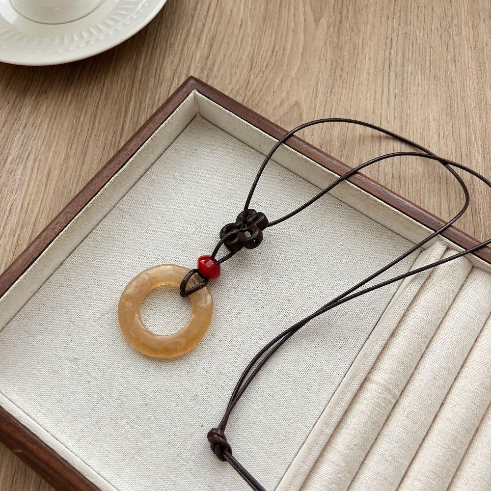 Long Sweater Chain Resin Clothing Pendant Vintage Pendant Necklace Gifts