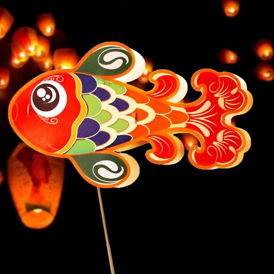 Карповый фонарь «сделай сам», ручной китайский новогодний светодиодный фонарь с рыбой для вечеринки, традиционные праздничные украшения