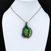 Copper Green Turquoise Pendant Copper Wire Wrapped Pendant Gemstone Pendant Copper Wire Jewelry Brand New Pendant For Gift Handmade Jewelry