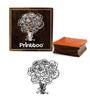 Printtoo Card Making Flower Bouquet Pattern Square Brown Wooden Rubber Stamp-2 x 2
