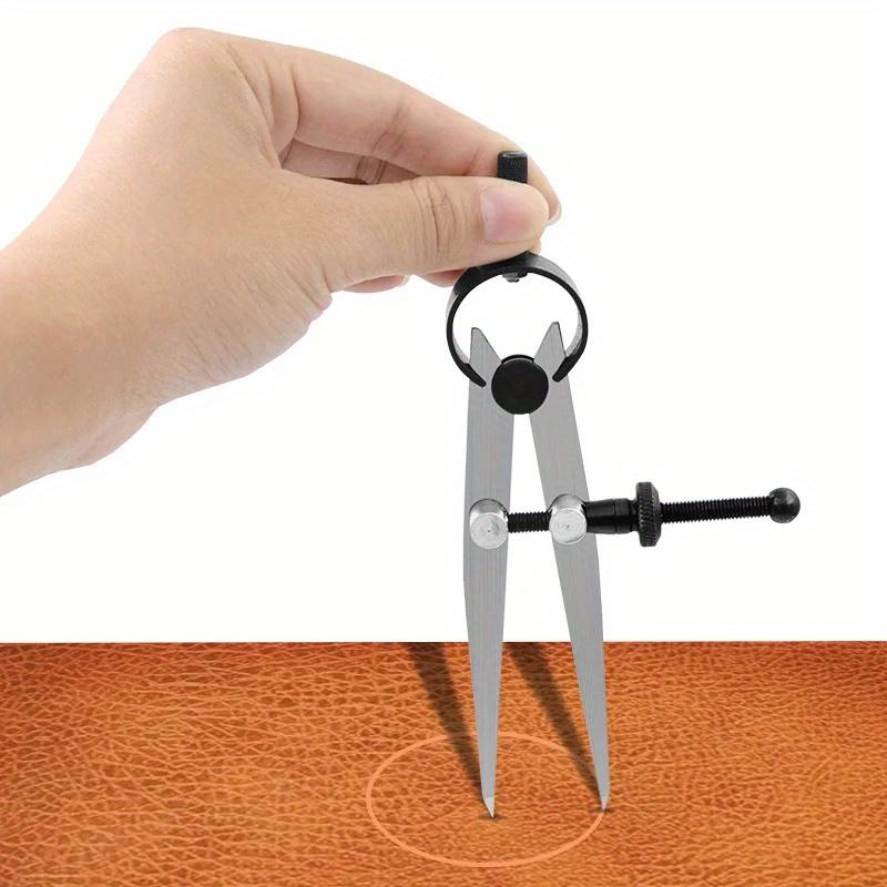 Практичный измеритель линии разметки кожевенного ремесла Регулируемые циркульные приборы Разделитель крыльев Вращающийся измеритель царапин Инструмент для ручного изготовления кожи