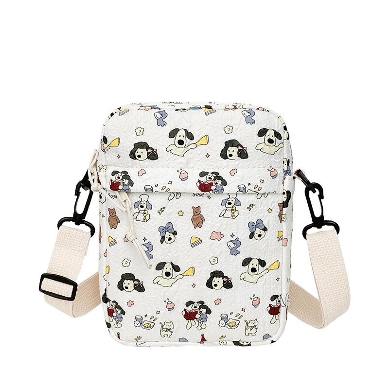 Модная маленькая сумка 2025 новая трендовая маленькая свежая студенческая сумка-мессенджер милая маленькая холщовая сумка для девочки