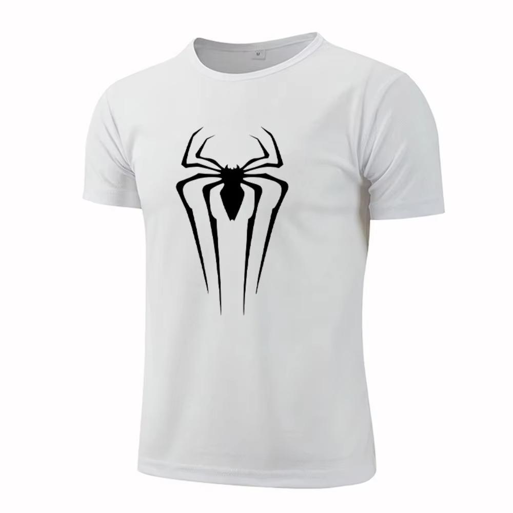 Летняя мужская футболка с принтом, круглым вырезом и короткими рукавами, дышащая, быстросохнущая спортивная футболка для бега на открытом воздухе, повседневные уличные топы