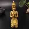 Золотая статуэтка Будды из Таиланда Декор для дома Индуистский Фэн-шуй Медитация Молитва Скульптура Будды Украшения Статуи