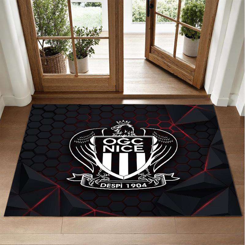 OGC Nice FC Design Crystal Velvet Rug Soft Decorative Mat for Bedroom Entrance