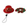 Adjustable Pet Christmas Hat Scarf Soft Christmas Cat Bow Tie Pet Christmas Bow Hat  for Puppy Cats