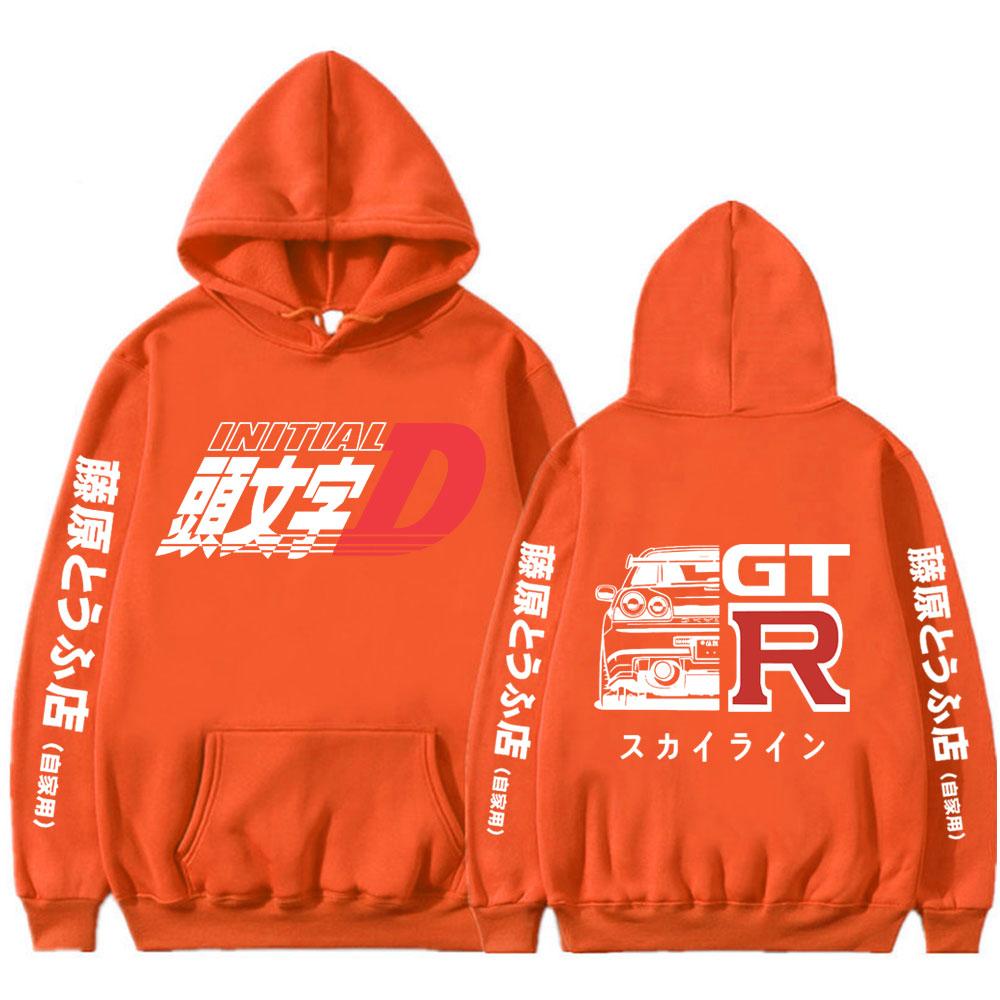 Аниме Drift AE86 Initial D, толстовка с рисунком, повседневная готическая мужская модная толстовка с капюшоном R34 Skyline GTR JDM, большие толстовки в стиле Харадзюку, мужские