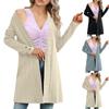 Women's Solid Color Button-up Long-sleeved Cardigan Jacket