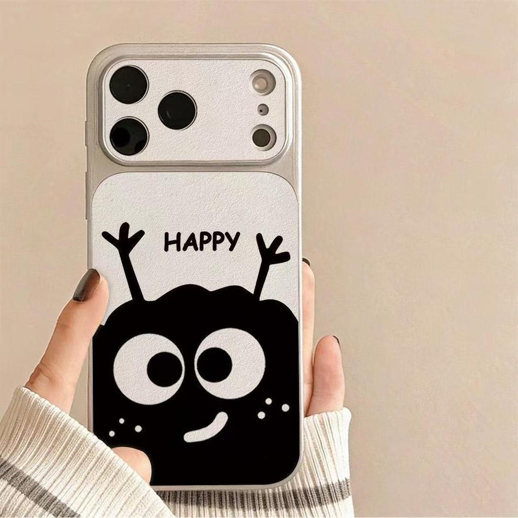 Чехол для iPhone 17 с мультяшным угольным шаром и овечьей кожей: Совместимо с Apple 16 Pro/15/14/13/12