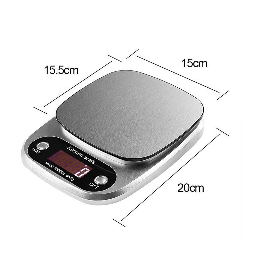 New 10kg/1g Accurate Electronic Scale Digital Stainless Steel Kitchen Food Scale