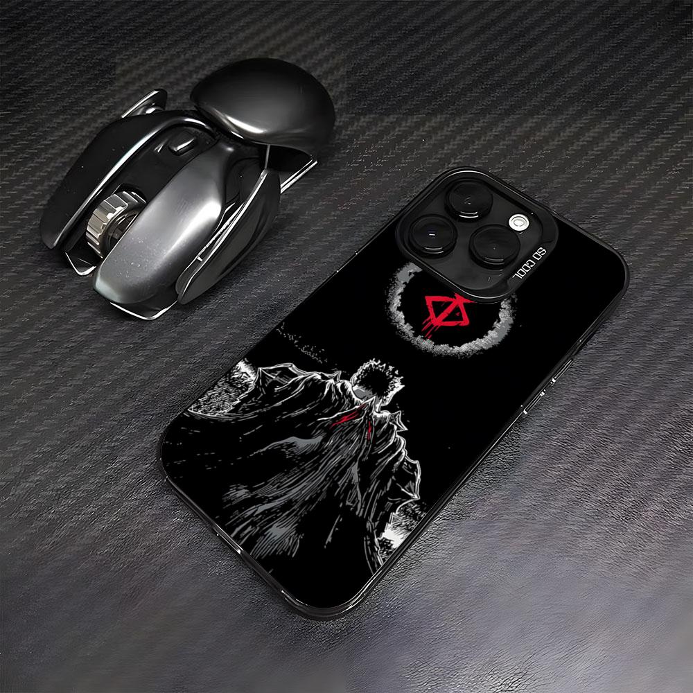 B-Berserk G-Guts Phone Case For IPhone17 Air 16 15 14 Plus 13 12 11 Pro 7 8 XS Max XR Silver Black Bumper Case