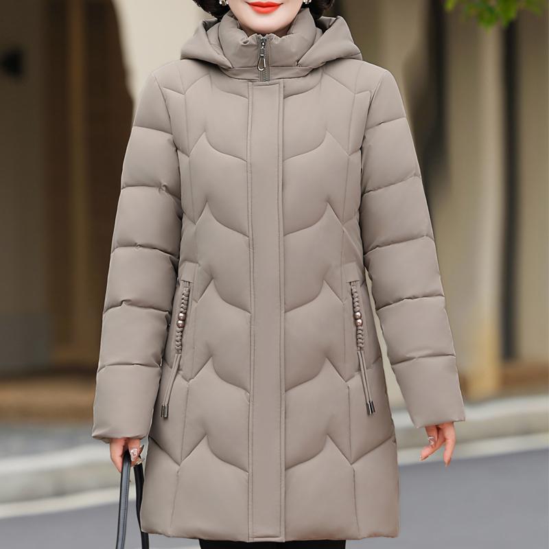 Plus Size XL-6XL Middle Age Women's Winter Jackets New In Coats Elegant Loose Thick Warm Long Parkas Female Outerwears