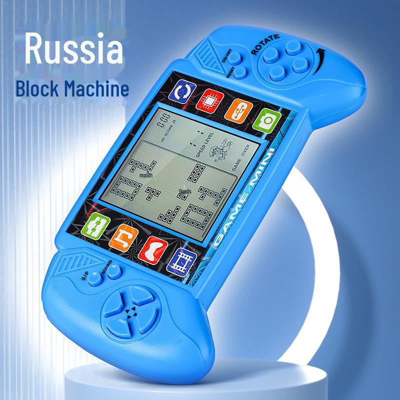 Классическая ностальгическая портативная игровая консоль Tetris с большим экраном - творческая обучающая игрушка для детей