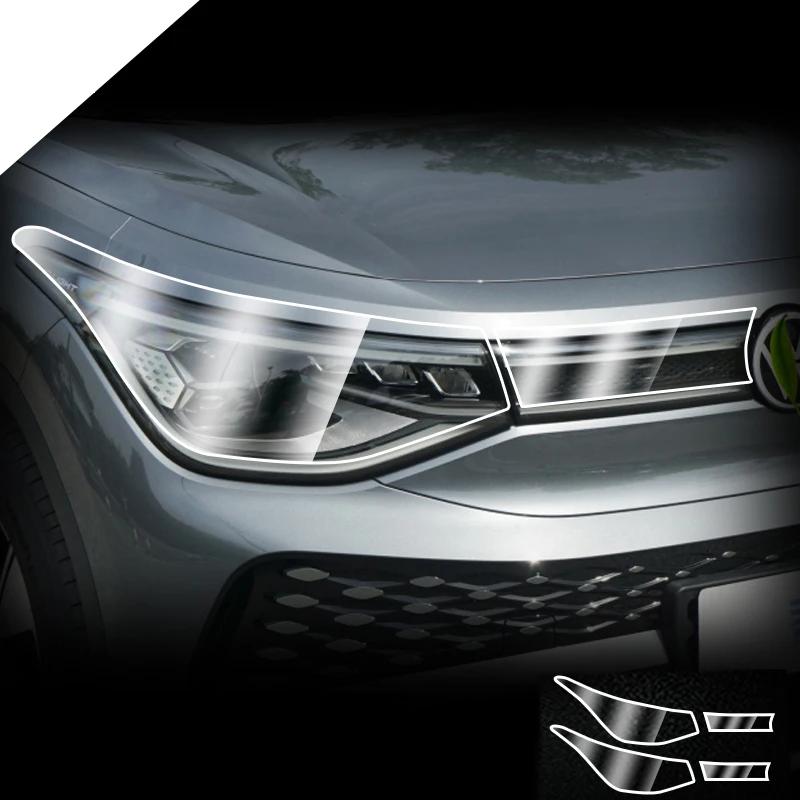 For Volkswagen VW ID.6 X ID6 Car Front Headlamp Film TPU Transparent Protective Film Exterior Accessories Lamp Strip Car Sticker