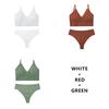 CINOON 3Pcs/Lot Women Bra Set Sexy Seamless Thong Low Waist Panties Wire Free Bra Bralette Lingerie Brassiere Female Underwear Set