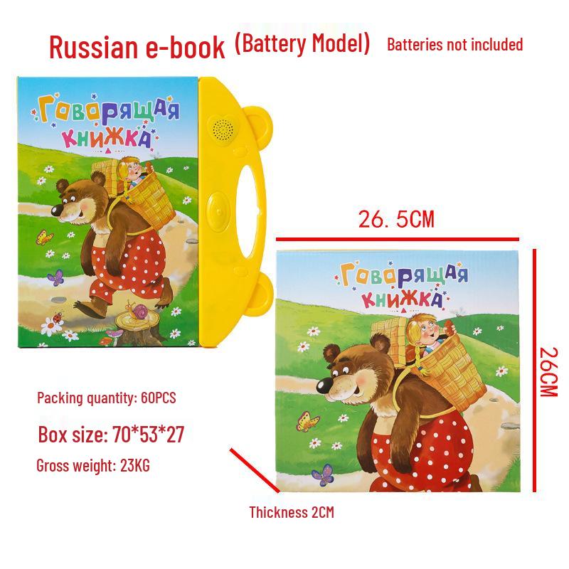 Русская Интерактивная Детская Книга для Чтения по Точкам Раннего Обучения Со Звуком
