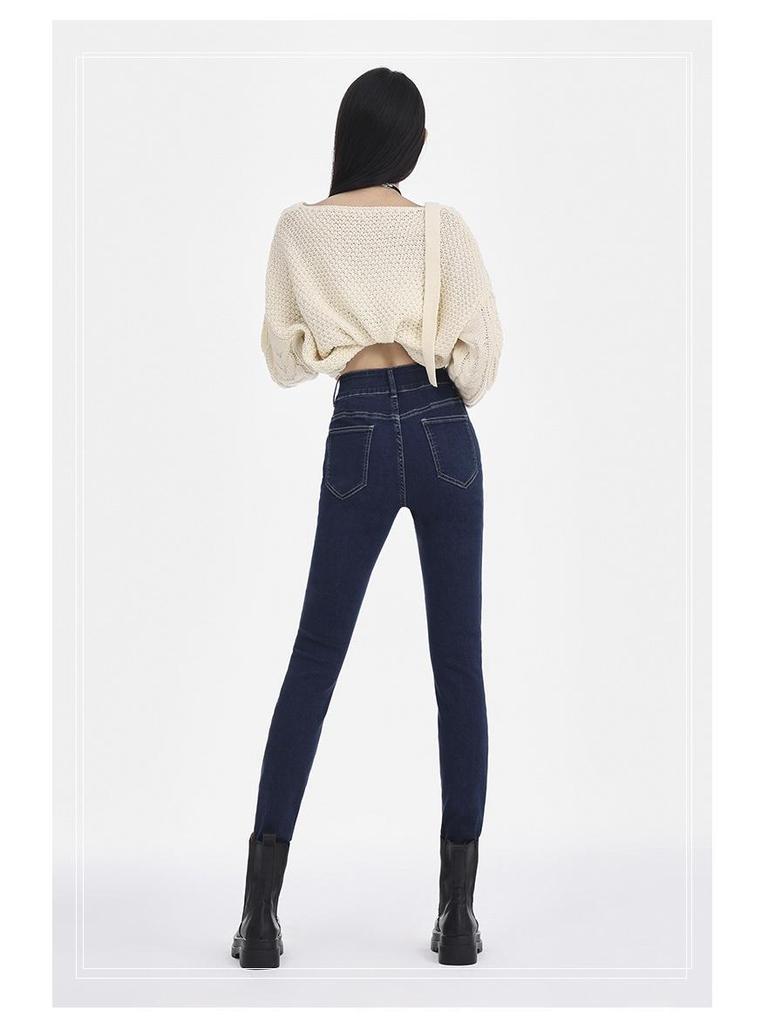 Женские джинсы скинни облегающего кроя с высокой посадкой - Коллекция Лето 2025