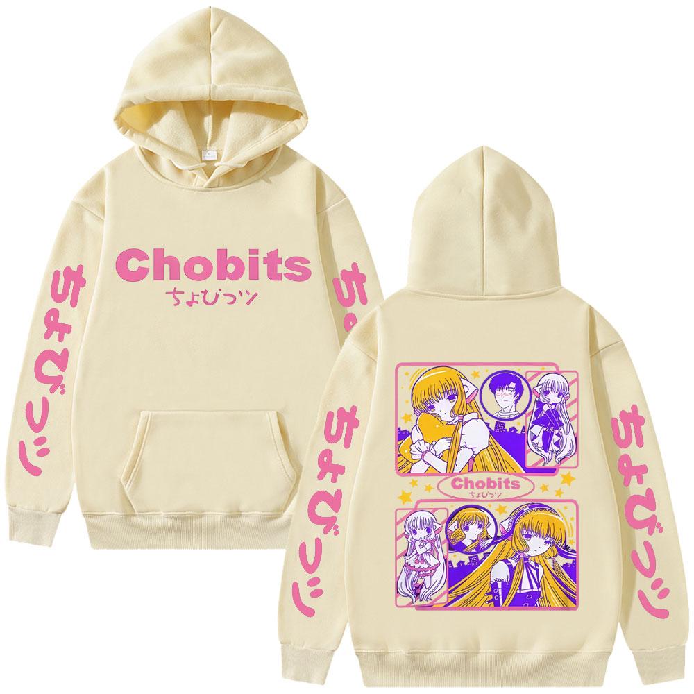 Anime Chobits Chi Graphic Hoodie Men Women Clothing Casual Cotton Vintage Sweatshirts Unisex Kawaii Cartoon Oversized Pullovers