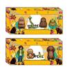 4Pcs/Box Hoppers Beaver Transformation Plan Series Action Figures Cute Cartoon Model Toy Gift for Kids