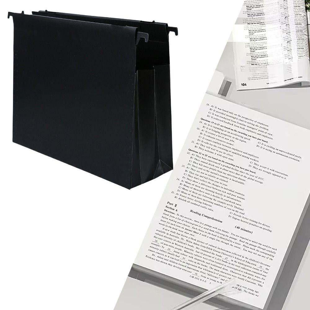 Side Expandable Design Hanging Folder PP Data File Bag Stationery Binder Contract Clamp