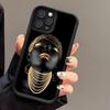 Черно-золотой женский масляный чехол для телефона для iPhone 17 Air 16 E 15 14 Plus 13 12 11 Pro Max Черный Глаз Неба Ступенчатый Защитный Чехол