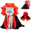Red Black Pet Cat Vampire Cape Halloween Pet Dog Cloak Hat  Halloween Costume Party Supply
