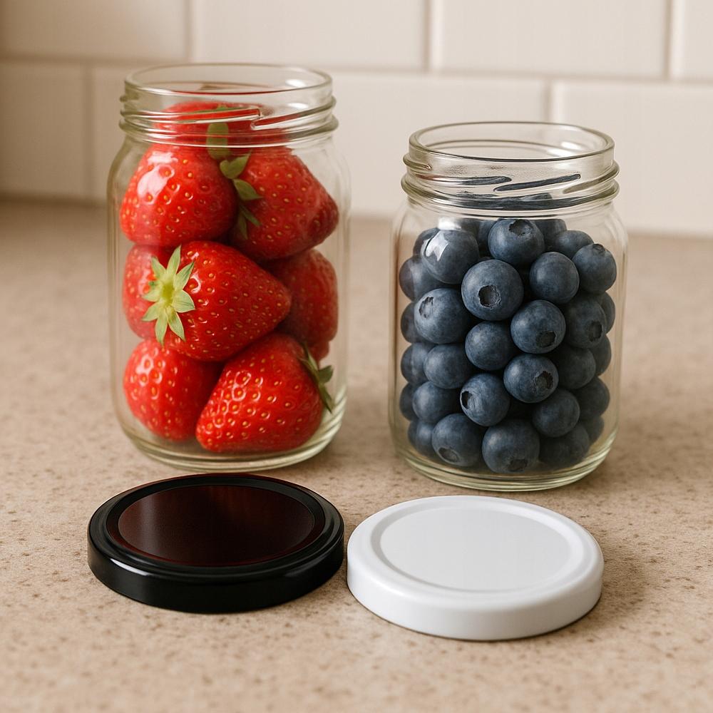 100x Lids 63 mm for Jars, Caps for Jams, Preserves, FI63