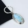 Natural Larimar Gemstone Silver Pendant In 925 Sterling Silver- Handmade Design, Everyday Wear Jewelry, Unique Pendant Birthday Gifts