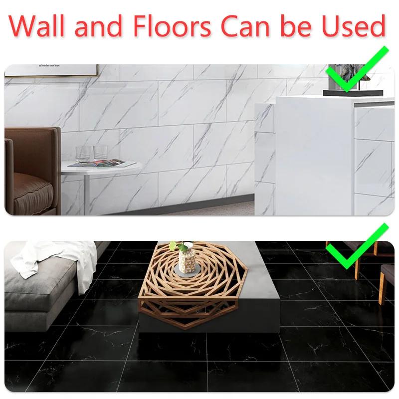 Self-adhesive Imitation Marble Wall Stickers 30x30cm PVC Floor Stickers Waterproof Bathroom Living Room Kitchen Decoration Decal