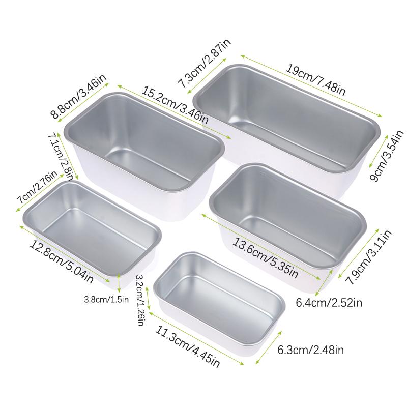 1 шт. Форма для квадратной коробки Инструмент для выпечки Алюминиевый сплав Антипригарная форма для хлеба Чизкейка Тоста Сделай сам Кухонная форма для выпечки торта