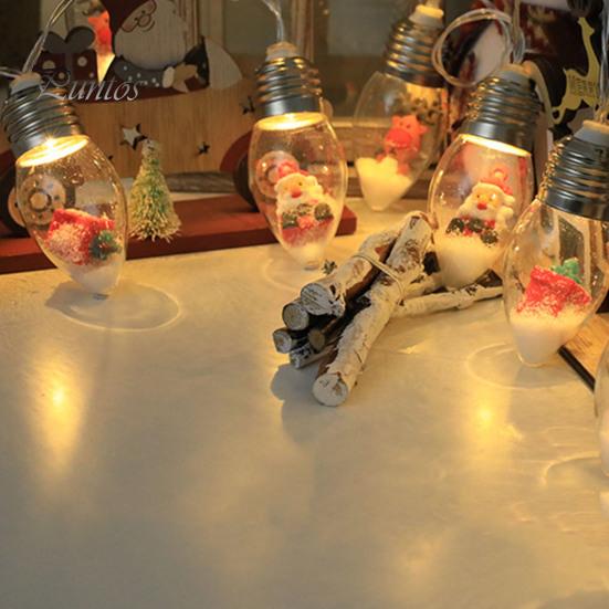 Рождественский гирляндный светильник в виде глобуса, водонепроницаемый, без мерцания, всегда включенный, на батарейках, декоративный сказочный свет, украшение