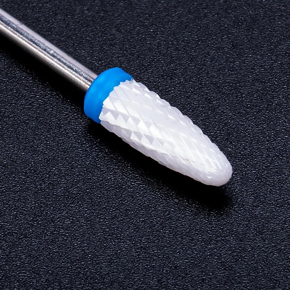 Керамическая фреза, маникюрные сверла для ногтей, электрические пилочки для ногтей, розовые, синие, шлифовальные насадки, фрезы, резак, аксессуары для заусенцев