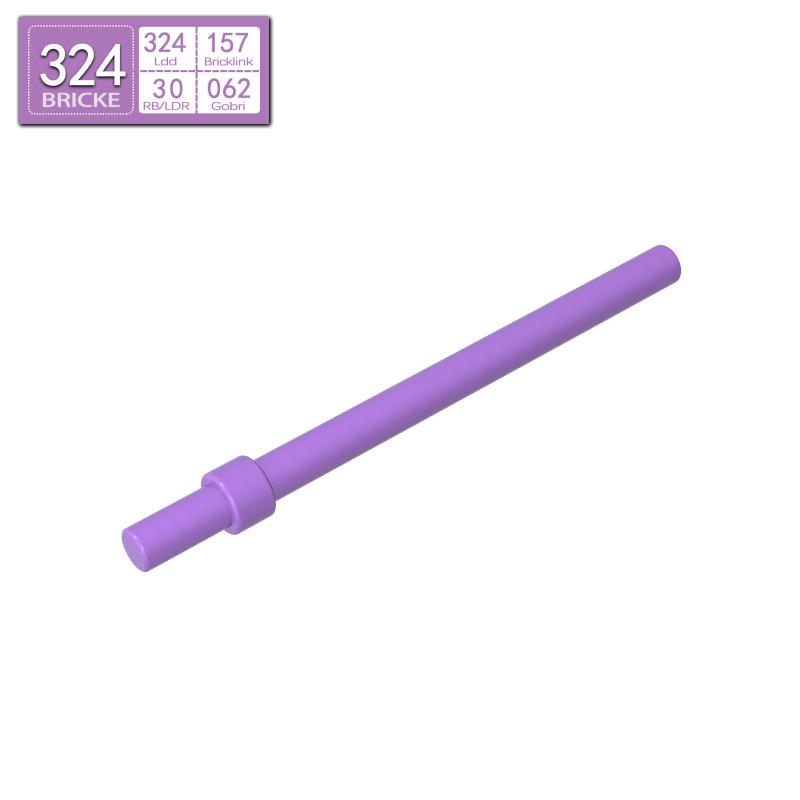 BRICKE Guest Building Blocks 1x6 with Stop Cylinder, Lego Compatible (63965, 18274, 93790, 4095)