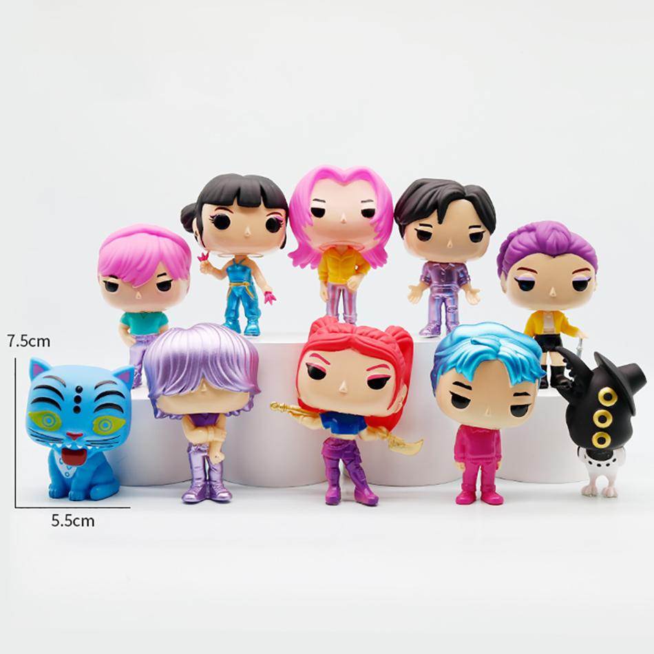 Новая фигурка охотников на демонов в стиле K-pop, мультяшная, милая, тигрица, Руми, Мира, Зои, фигурка из ПВХ, украшение для стола, модель куклы, игрушка, подарок для детей.