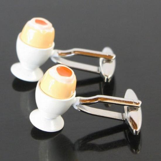 Мастерская запонок Камакура Запонки в виде вареного яйца cf1145