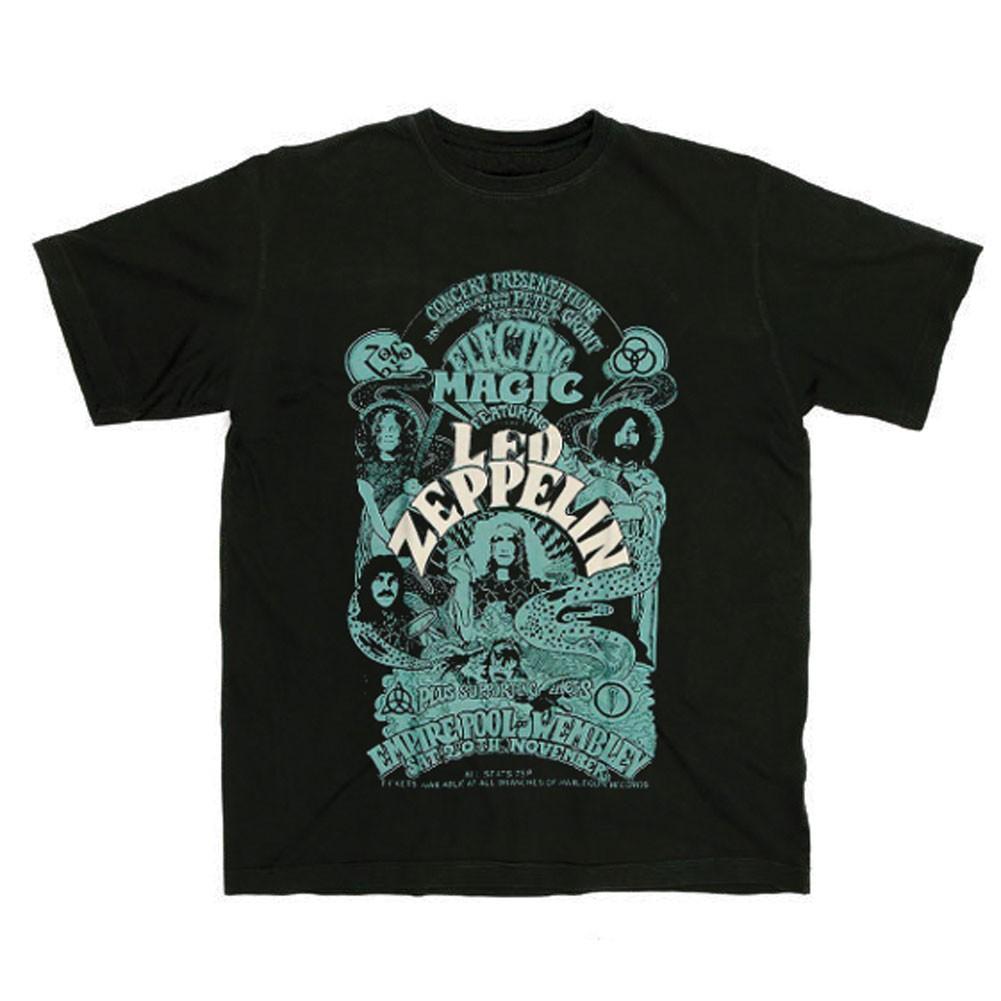 Мужская футболка Led Zeppelin Electric Magic приталенного кроя X-Large Черная