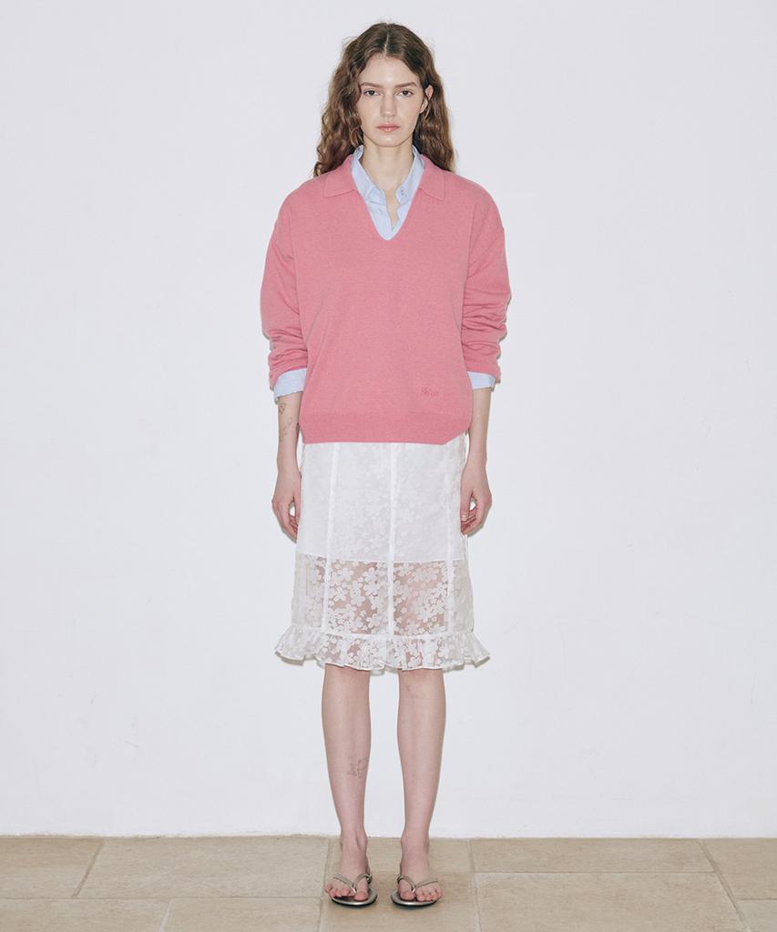 SINOON Sinoon Logo Collar Knit (Cherry)