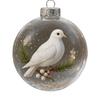 Nature's Birds Crystal Glass Ornament Clear Plastic Bird Christmas Ball Ornament Xmas Tree Memorial Gifts for Holiday Indoor Home Decor