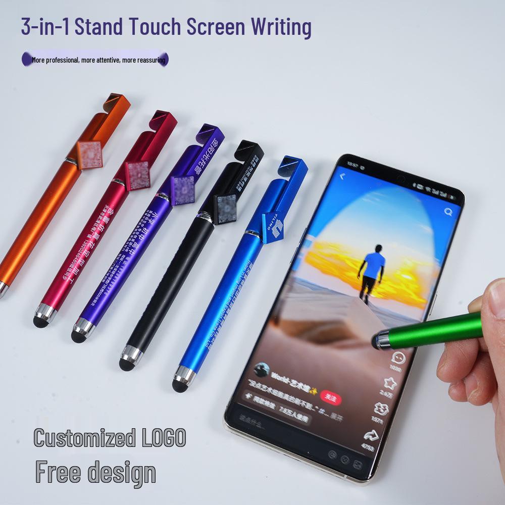 Custom Logo Multi-Functional Pen: Phone Holder, QR Code, Capacitive Touch, Promotional Signature