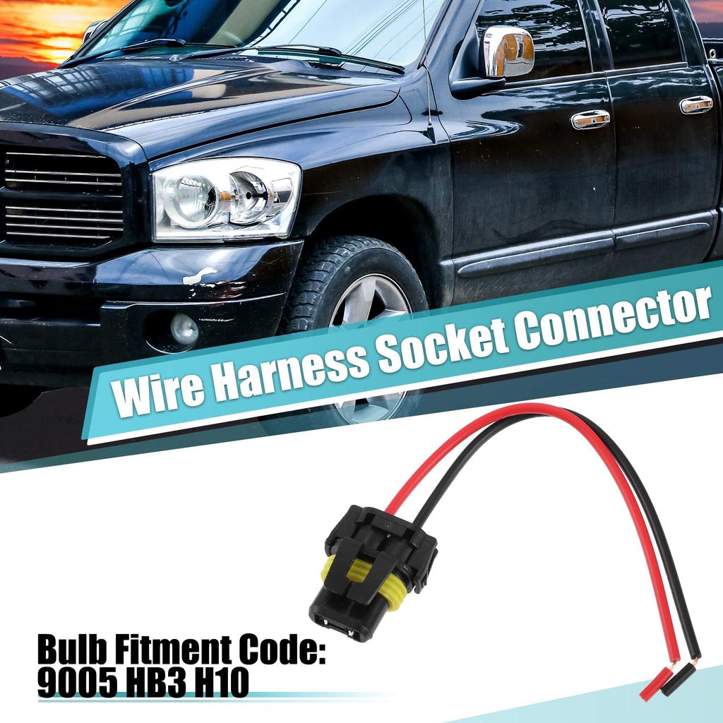 uxcell 2 шт. Адаптер цоколя автомобильной лампы, жгут проводов, штекер для фар, противотуманных фар 9005 HB3 H10 9006 HB4