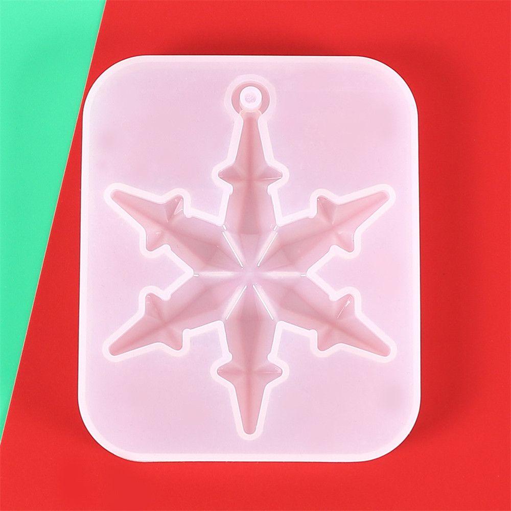 DIY Crafts Hanging Silicone Pendant Epoxy Resin Mold Christmas Gift Snowflake Resin Molds