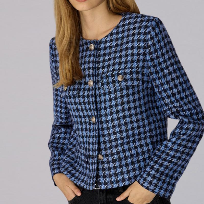  She S miSS  Check Tweed Jacket Swwjko31010 Bl