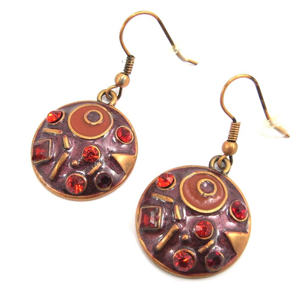 Les Trésors De Lily [E5112] - Red 'Rita' Earrings