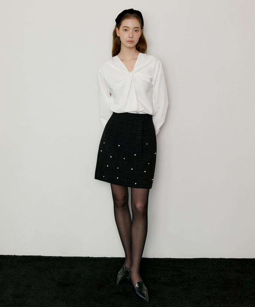 Otte Pearl Tweed Sk_Black
