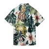 Мужская повседневная рубашка с короткими рукавами, облегающая, стильная, с гавайским принтом