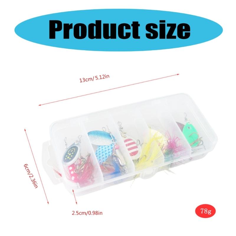 Набор из 10 блесен для рыбалки для морской и соленой воды, набор блесен с пайетками, ложка, тройной крючок из стали, спиннербейты