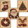 DIY Christmas Pearl Diamond Painting Kit, 2D Santa Claus Diamond Art Craft Set, Creative Holiday Home Wall Decor for Adults and Beginners