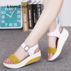 Ladies Chunky Wedge Sandals Women Summer High Heels White Sandals Flat Platform Sport Shoes