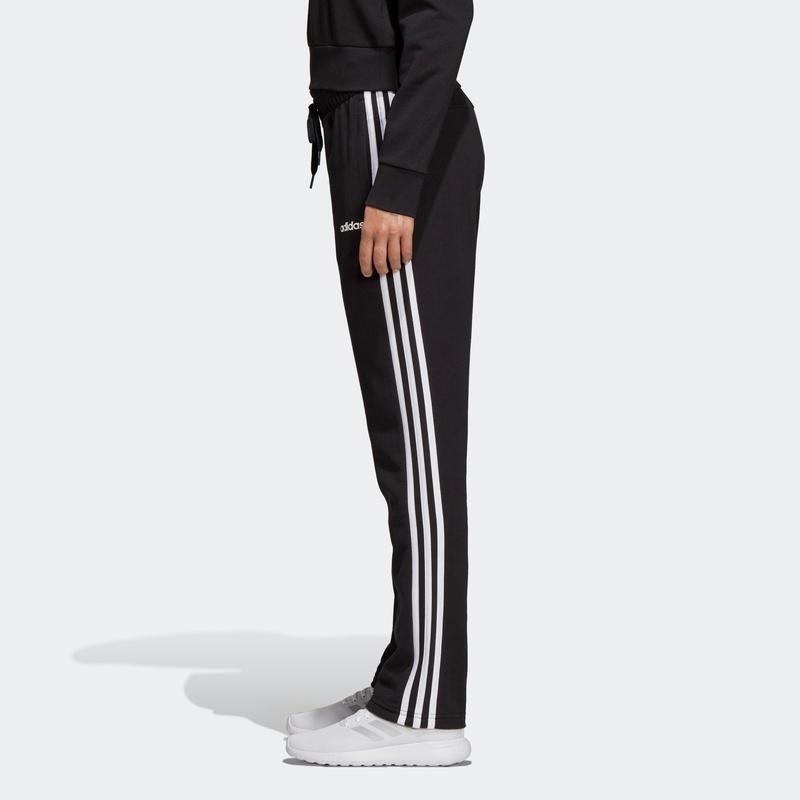 Adidas Essential 3-Stripes Knit Pants Women Bottoms Black White DP2373