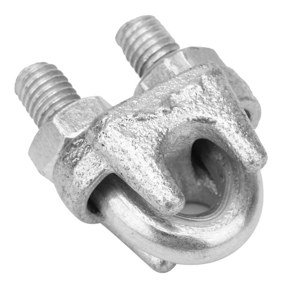 5 pcs Stainless Steel Clamp Wire Rope Clip Cable Clamp Fastener Silver Tone(M10)
